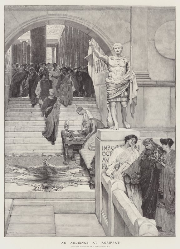 Une audience chez Agrippa - Lawrence Alma Tadema