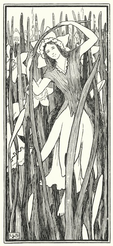 Daffy-down-dilly est venue en ville, en jupon jaune et robe verte - Leonard Leslie Brooke