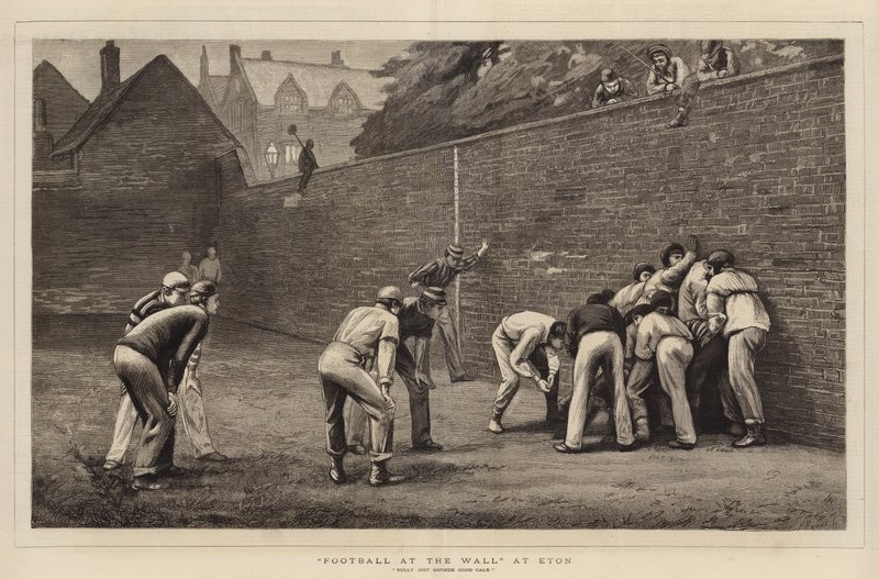 Football au mur à Eton - Leslie Matthew Ward