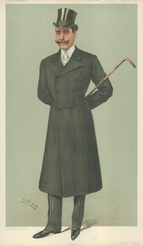 S.A.S. le Duc de Teck, Frank, 17 juillet 1902, caricature de Vanity Fair - Leslie Matthew Ward