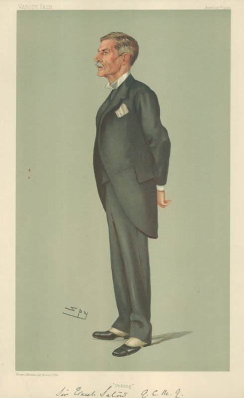 Sir Ernest Satow, Pékin, 23 avril 1903, caricature de Vanity Fair - Leslie Matthew Ward