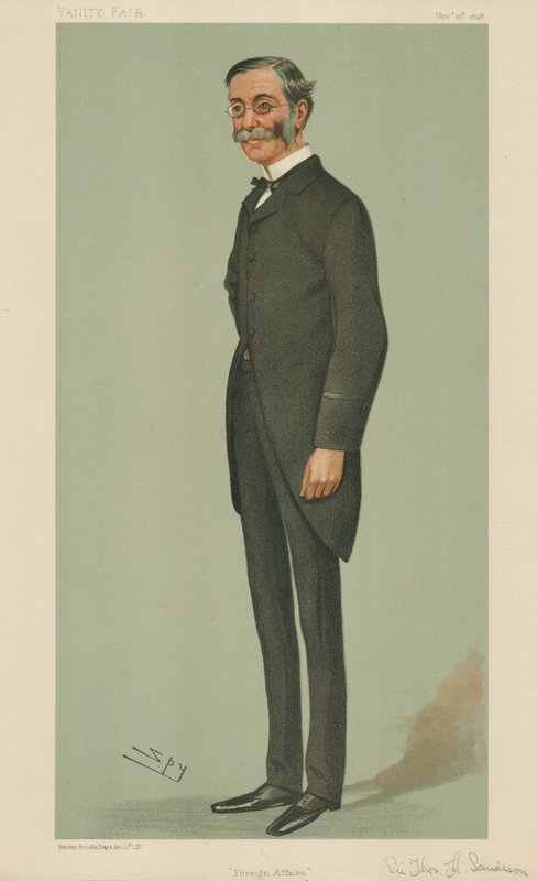 Sir Thomas Henry Sanderson, Affaires étrangères, 10 novembre 1898, caricature de Vanity Fair - Leslie Matthew Ward