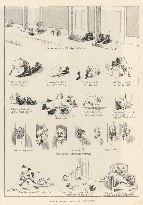 Bottes au Cygne ; ou, Rien de tel que le cuir - Louis Wain