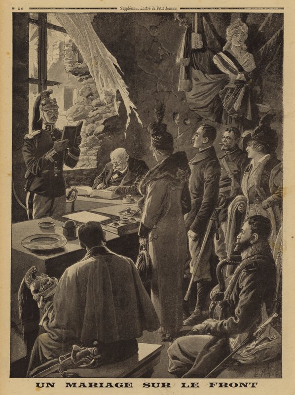 Un mariage au front, Hauteville, Arras, France, Première Guerre mondiale - Louis Charles (after) Bombled