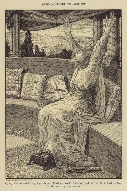 David pleurant pour Absalom - Louis John Rhead