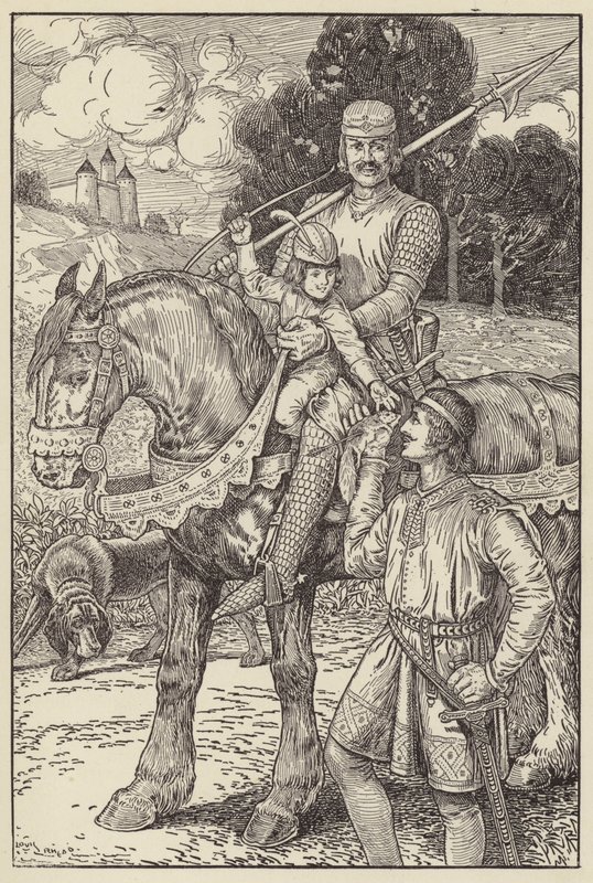 Robert tirait avec son propre petit arc sur les écureuils - Louis John Rhead
