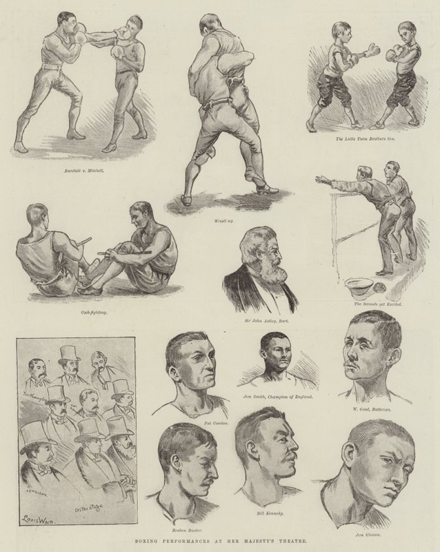 Performances de boxe au théâtre de Sa Majesté - Louis Wain