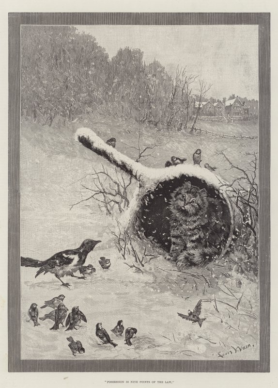La possession vaut neuf points de la loi - Louis Wain