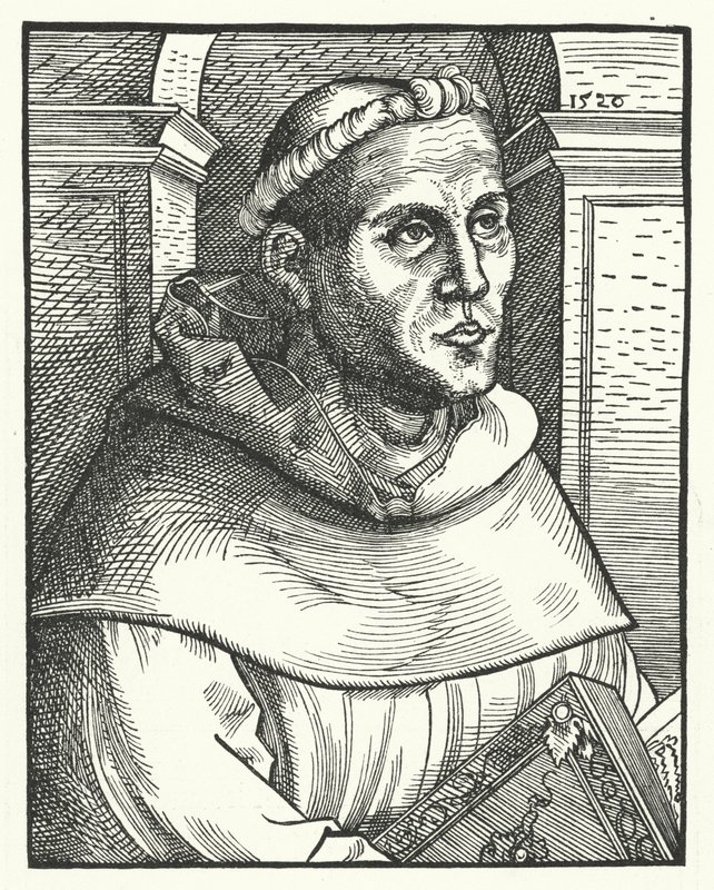 Martin Luther en tant que moine augustin - Lucas the Elder (after) Cranach