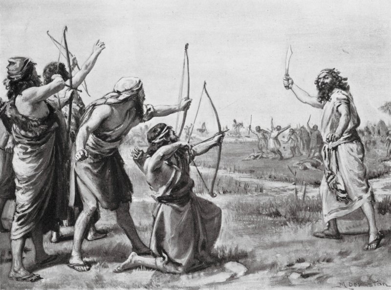 Une incursion de nomades sémites (litho) - Margaret (after) Dovaston
