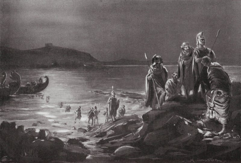 Retour des oligarques à Samos (lithographie) - Margaret (after) Dovaston