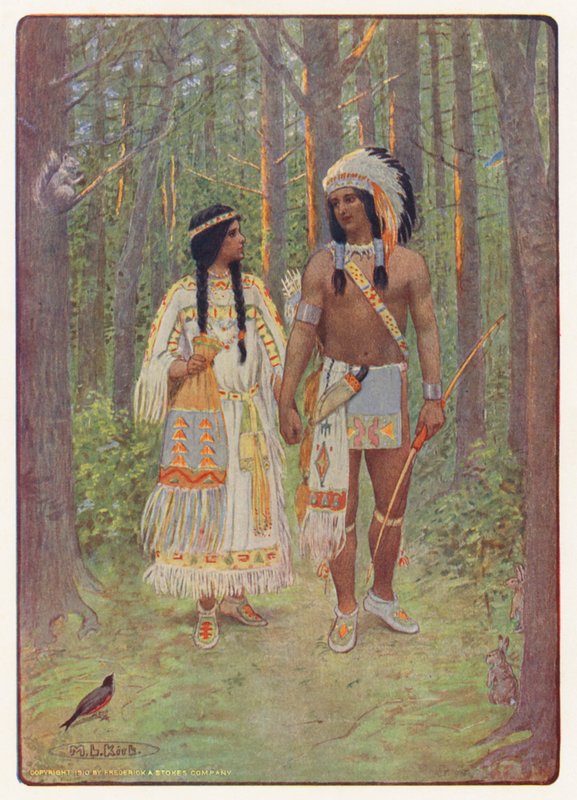 Illustration pour Hiawatha par Longfellow - Maria Louise Kirk