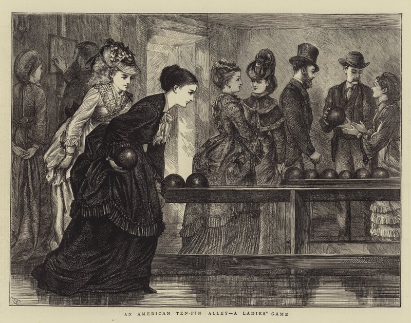 Une allée de quilles américaine, un jeu de dames - Mary Ellen Edwards