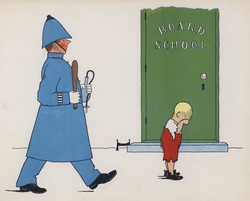 Merveilleuse Angleterre : Policier ramenant un jeune élève à ses leçons - Mary Francis Ames