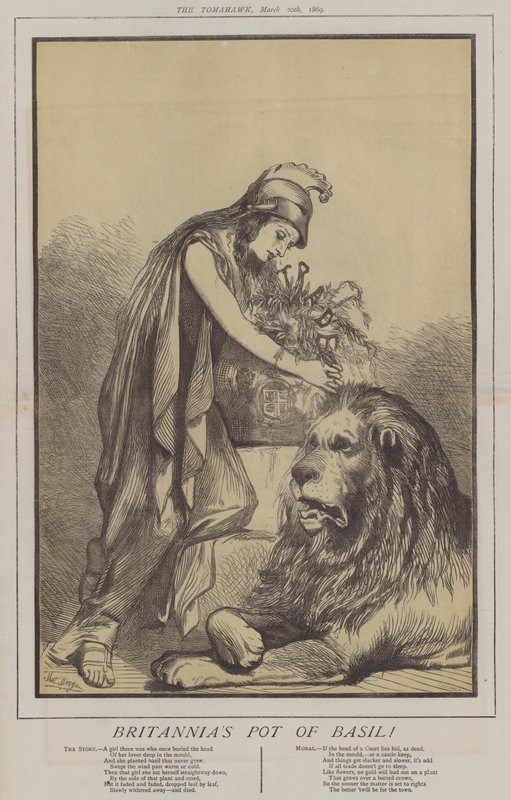 Le pot de basilic de Britannia ! (lithographie en couleur) - Matthew
