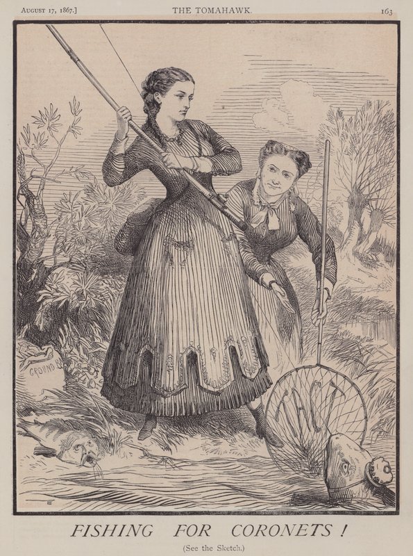 Pêcher des couronnes ! (lithographie en couleur) - Matthew