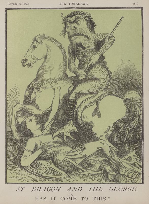 Saint Dragon et le George ou, En est-on arrivé là ? (lithographie en couleur) - Matthew