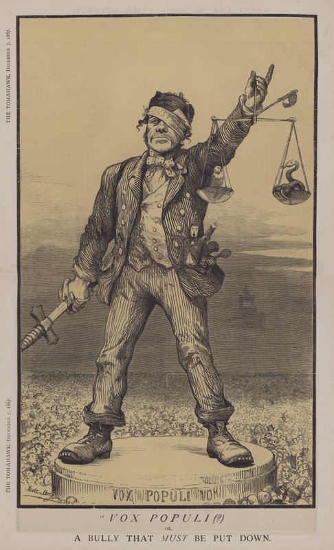 Vox Populi (?) ou, Un tyran qui DOIT être abattu (lithographie en couleur) - Matthew