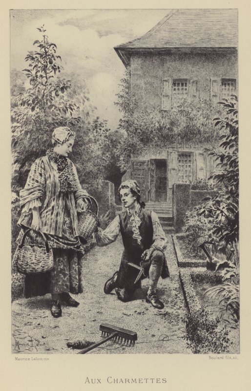 Aux Charmettes (gravure) - Maurice Leloir
