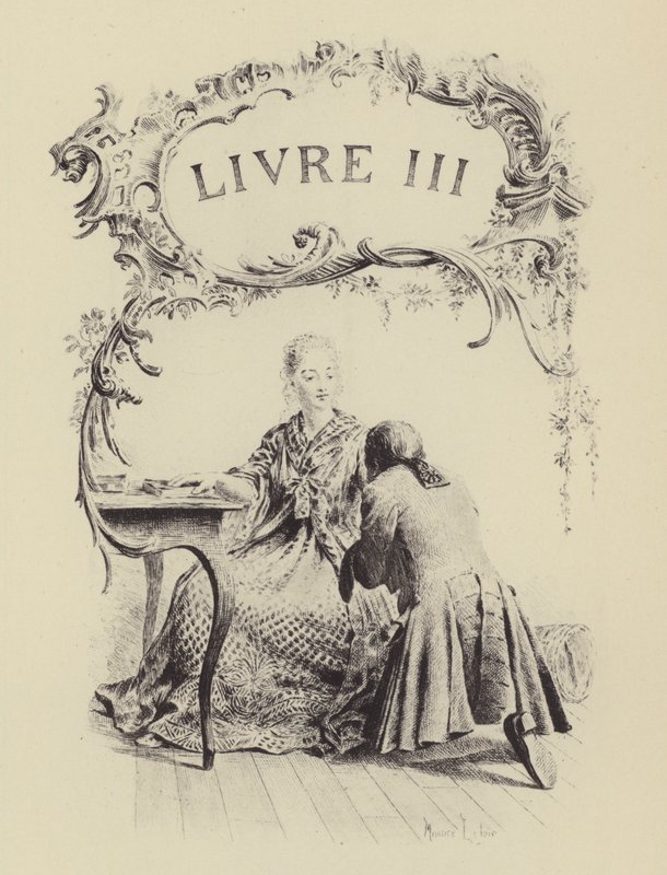 Illustration pour le Livre III des Confessions de Jean-Jacques Rousseau - Maurice Leloir