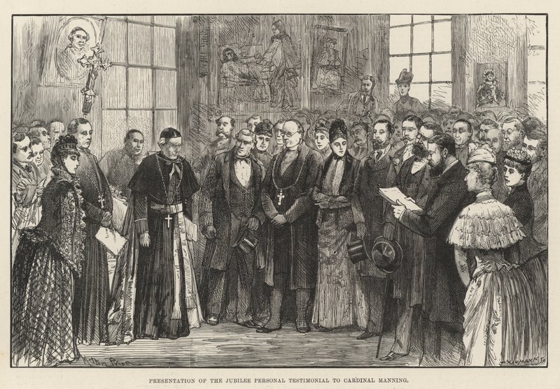 Présentation du témoignage personnel du jubilé au cardinal Manning - Melton Prior