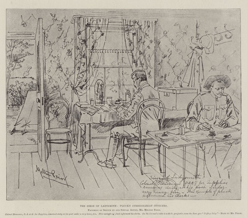 Le Siège de Ladysmith, courageux officiers du commissariat - Melton Prior
