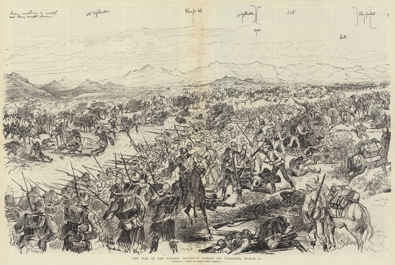 La guerre au Soudan, bataille de Tamasi (ou Tamanieb), 13 mars - Melton Prior