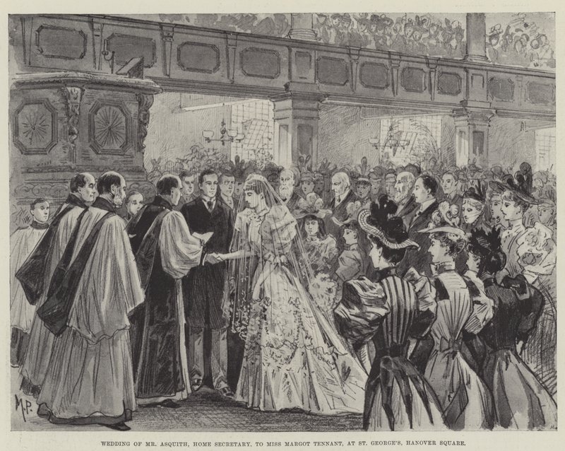Mariage de M. Asquith, Secrétaire d
