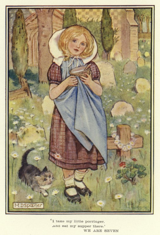 Nous sommes sept (lithographie en couleur) - Minnie Didbin Spooner