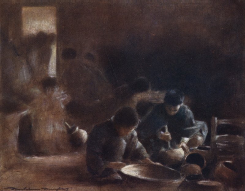 Nettoyeurs de bronze - Mortimer Ludington Menpes