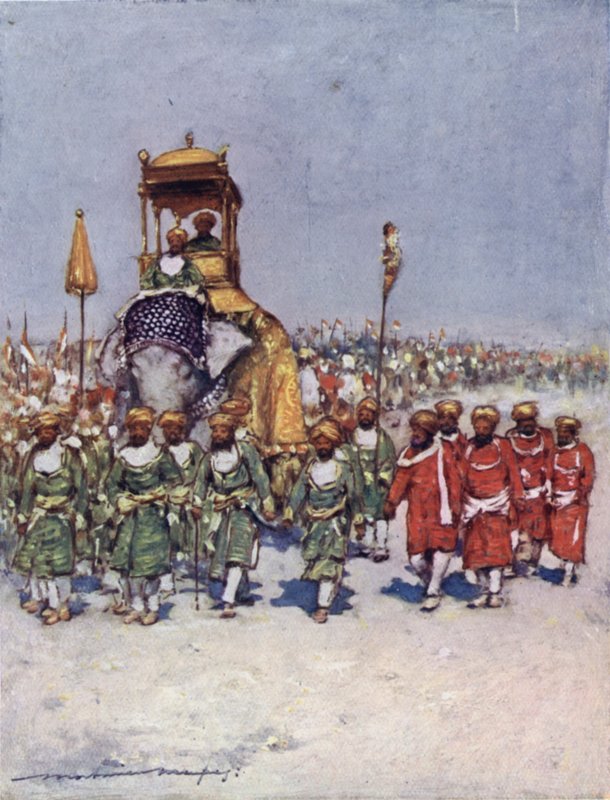 Un des groupes les plus pittoresques du cortège des serviteurs - Mortimer Ludington Menpes