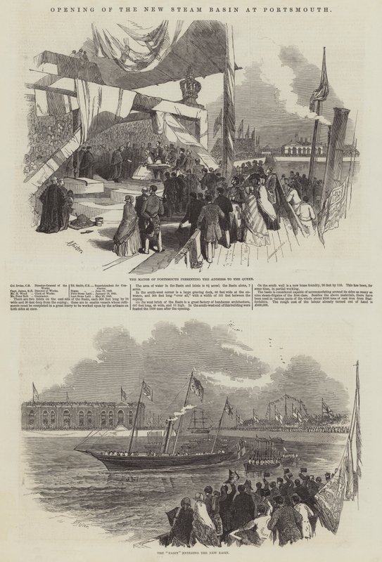 Ouverture du nouveau bassin à vapeur à Portsmouth - Myles Birket Foster