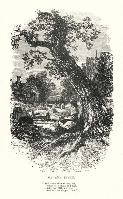 William Wordsworth : Nous sommes sept (gravure) - Myles Birket (after) Foster