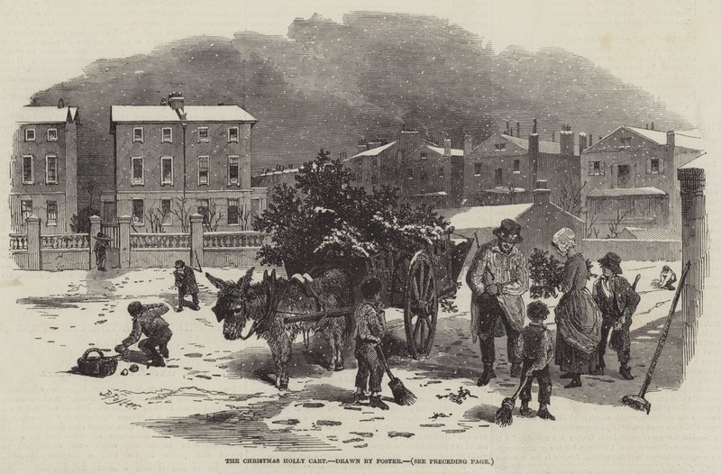 Le Chariot de Houx de Noël - Myles Birket Foster