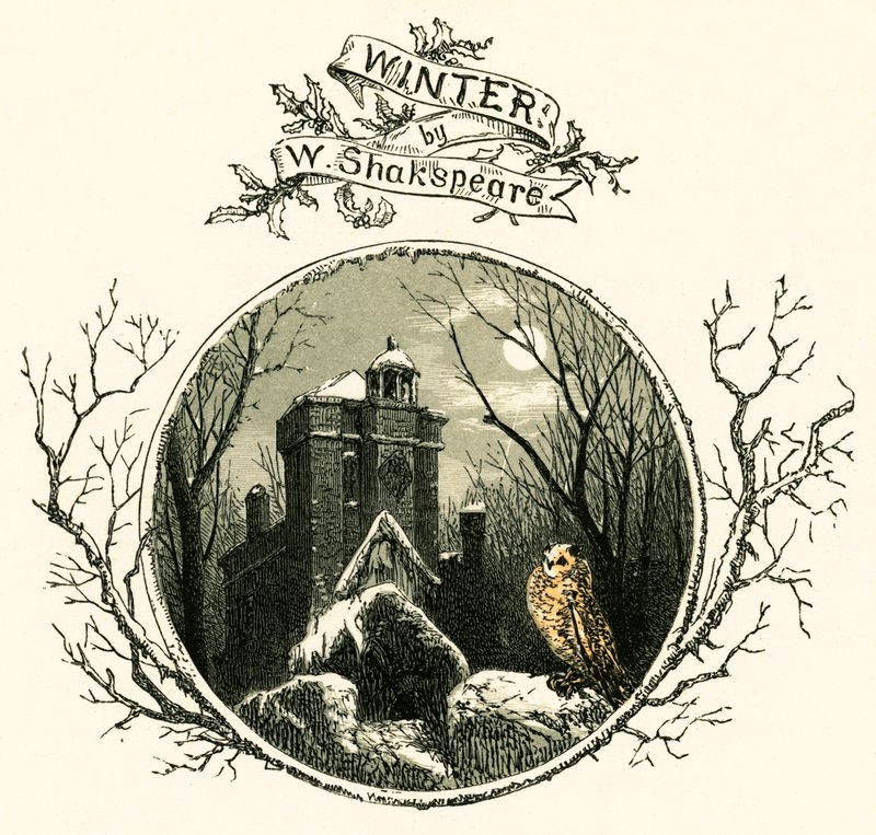 Hiver par William Shakespeare - Myles Birket Foster