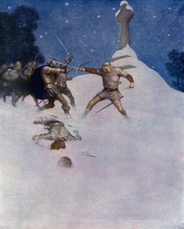 Illustration pour La Flèche Noire de Robert Louis Stevenson - Newell Convers Wyeth