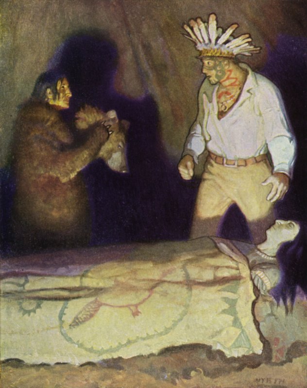 Illustration pour Le Dernier des Mohicans - Newell Convers Wyeth