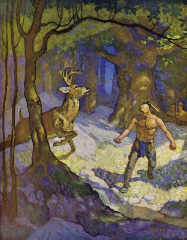 Illustration pour Le Dernier des Mohicans - Newell Convers Wyeth