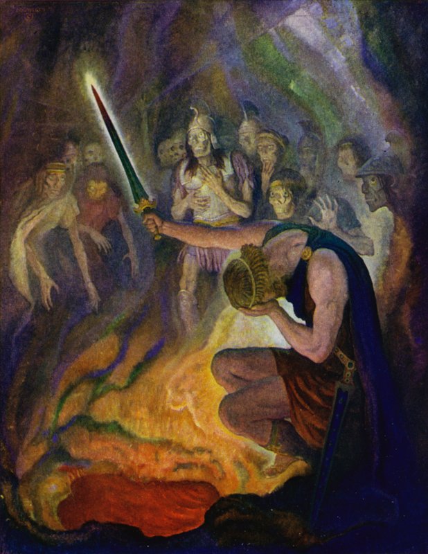 Odyssée : Ulysse au pays des morts - Newell Convers Wyeth