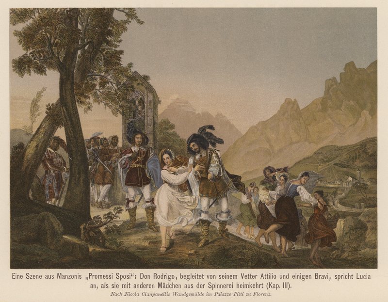 Scène du roman Les Fiancés d