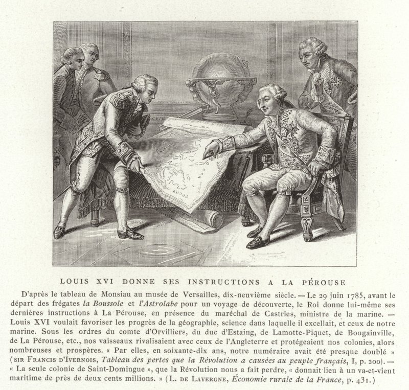 Louis XVI de France donnant ses instructions au Comte de Laperouse, 1785 - Nicolas Andre Monsiau