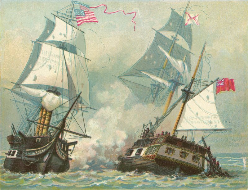 Combat entre la Constitution et la Guerrière - North American