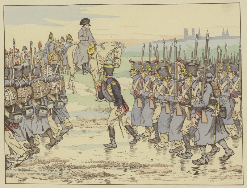 Napoléon regardant le dernier contingent de l