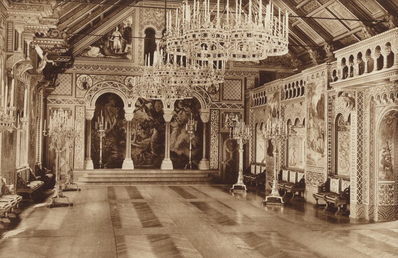 Château de Neuschwanstein du roi de Bavière, la salle des chanteurs - Otto Ballerstedt