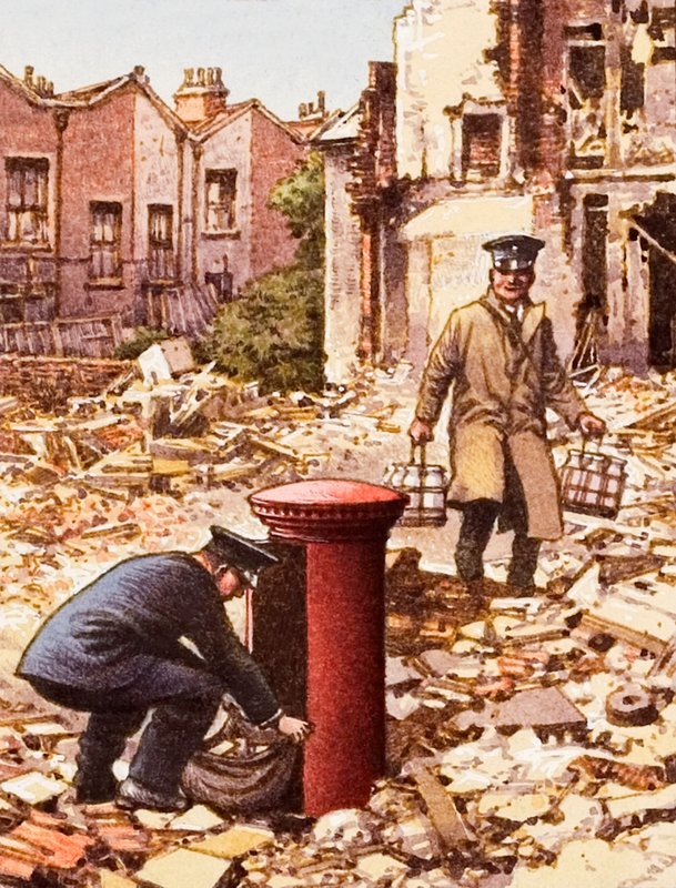 Les services se poursuivent pendant le Blitz - Pat (1907-95) Nicolle