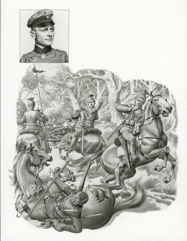 Le Baron Rouge, à terre - Pat (1907-95) Nicolle