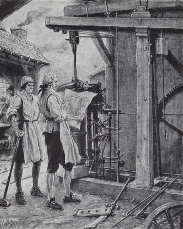 James Watt travaillant sur la machine à vapeur - Paul (after) Hardy