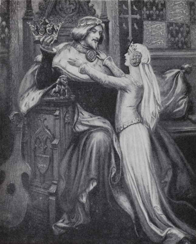 Le roi Richard II avec la jeune Isabelle de Valois - Paul (after) Hardy