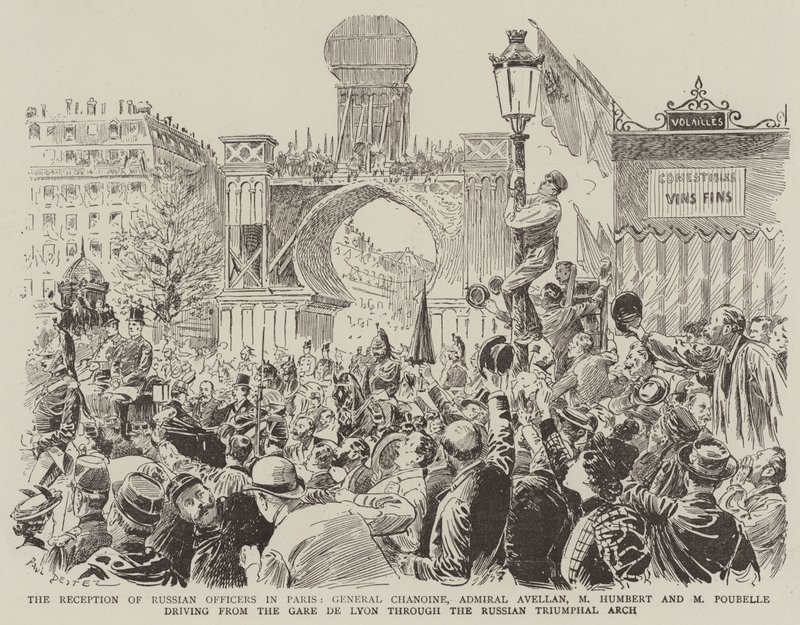 La réception des officiers russes à Paris, le général Chanoine, l