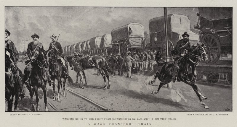 Un train de transport boer - Percy F.S. Spence